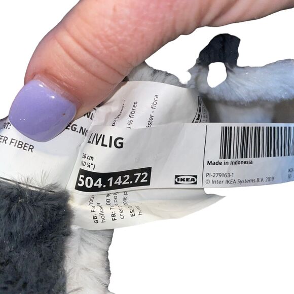 IKEA Plush Dog Siberian Husky Livlig Wolf Puppy Stuffed Animal Nursery Decor 10" - Picture 7 of 12